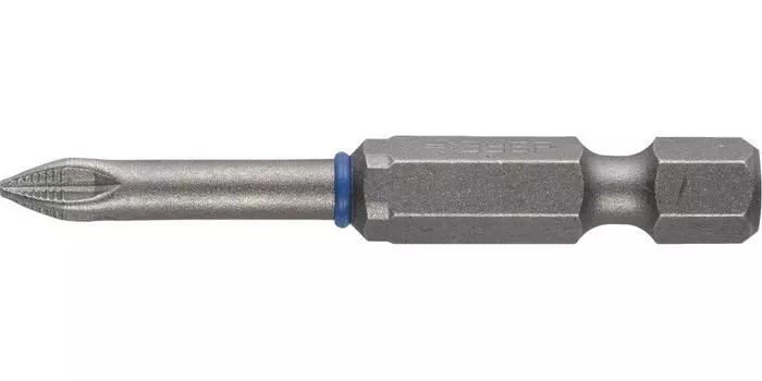 Биты Зубр ЭКСПЕРТ 26013-1-50-2 торсионные кованые, обточенные, хромомолибденовая сталь, тип хвостовика E 1/4, PZ1, 50мм, 2шт