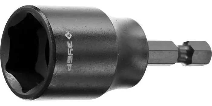 Биты Зубр ПРОФИ 26377-17 с торцовой головкой, удлиненная, хвостовик E 1/4, 17мм, 1шт