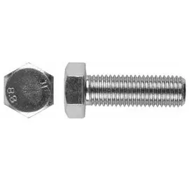 Болт DIN933 с шестигранной головкой оцинк. М6х50 с гайкой и шайбой (6 шт) пак.