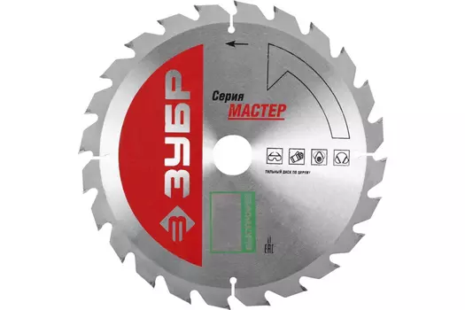 Диск пильный Зубр Быстрый рез 36910-185-30-24_z01 по дереву 185 x 30/20мм 24Т