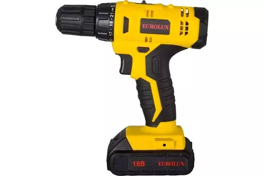 Дрель-шуруповерт аккумуляторная EUROLUX