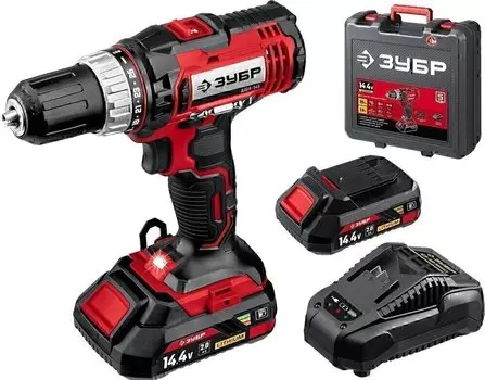 Дрель-шуруповерт Зубр Мастер ДШЛ-145-22 14.4В, 2 АКБ (2Ач), в кейсе