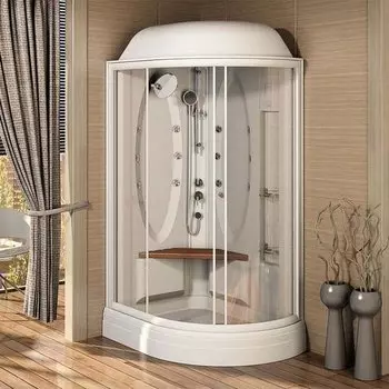 Душевая кабина Радомир Гранд 1-05-1-1-0-1160 123х93х230, без г/м, стекло прозрачное, поддон, левая