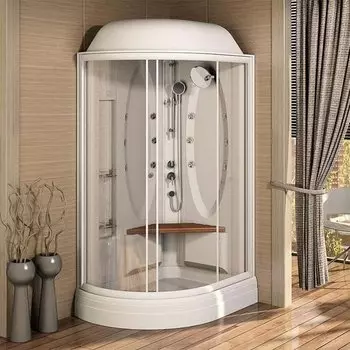 Душевая кабина Радомир Гранд 1-05-1-2-0-1161 123х93х230, без г/м, стекло матовое, поддон, правая