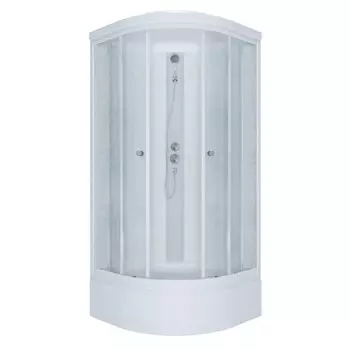 Душевая кабина Тритон Риф В DK100 90х90 без г/м, средний поддон, белый, сифон
