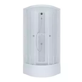 Душевая кабина Тритон Рио 3 90х90х230 см стекло лен, душевой набор Эко