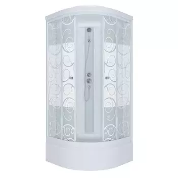 Душевая кабина Тритон Стандарт В3 100х100х229, без г/м, стекло узоры, средний поддон, сифон