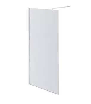 Душевая перегородка Акватек AQ WIW 10020BL Walk in с держателем 100х200, стекло прозрачное, профиль черный