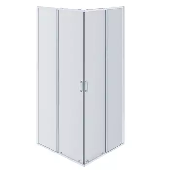 Душевой уголок Акватек AQ ARI KV09020BL 90х90х200, квадратный, стекло прозрачное, профиль черный