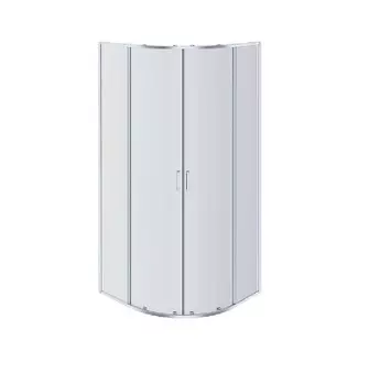 Душевой уголок Акватек AQ ARI RO 09020BL 90х90х200, полукруг, стекло прозрачное, профиль черный