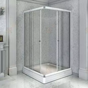 Душевой уголок Радомир 1-03-1-1-0-1231 100х110х196, стекло матовое, поддон, профиль белый, левый