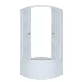 Душевой уголок Тритон Риф Б1 90х90х198,5, без г/м, высокий поддон,стекла грейс (шиншилла), проф.хром