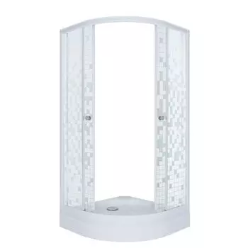 Душевой уголок Тритон Стандарт А1 90х90х193, без г/м, низкий поддон, стекла мозаика, проф.хром