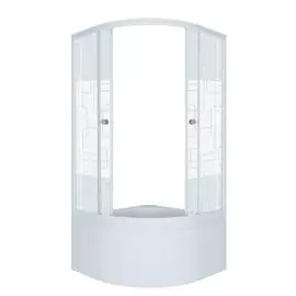 Душевой уголок Тритон Стандарт Б1 90х90х199, без г/м,высокий поддон, стекла квадраты, проф.хром