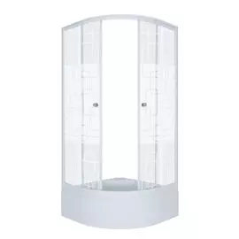 Душевой уголок Тритон Стандарт В1 90х90х209, без г/м,средний поддон, стекла квадраты, проф.хром