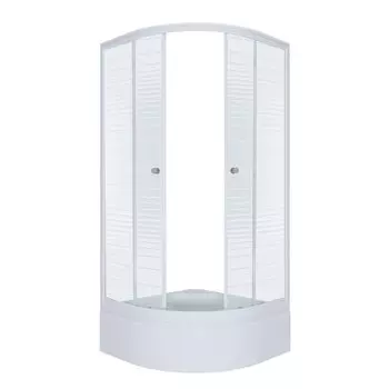 Душевой уголок Тритон Стандарт В1 90х90х209, без г/м,средний поддон, стекла полосы, проф.хром