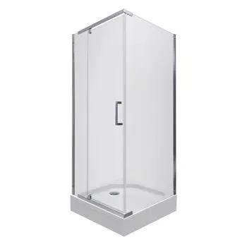 Душевой уголок Тритон Терра DK279 90х90, без г/м, поддон, стекло прозрачное, профиль хром