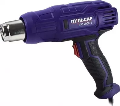 Фен строительный Пульсар ФС 2000-2 792-520 2000Вт, 350/600*C, 300/500л/мин, 0,8кг, коробка+4 насадки