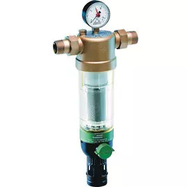 Фильтр 1/2" с обратной промывкой 16бар, t-40*C для холодной воды, ударопрочный пластик