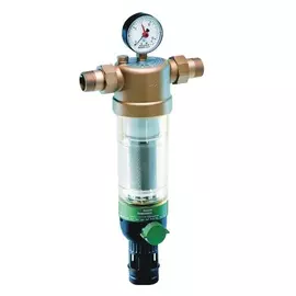 Фильтр 3/4" с обратной промывкой 16бар, t-40*C для холодной воды, ударопрочный пластик