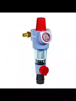 Фильтр 3/4" с редуктором, с обратной промывкой,с повор. фланцем 16бар,t-40*C для холод.воды, пластик