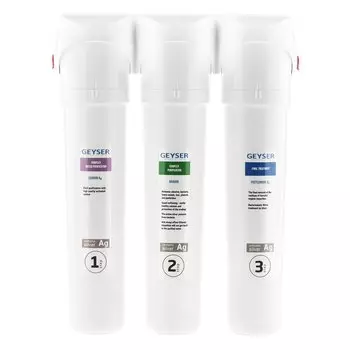 Фильтр бытовой Гейзер Смарт 11050 питьевая вода, ХВС, 3-х ступ, под мойку, без крана