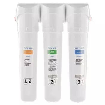 Фильтр бытовой Гейзер Смарт 16028 питьевая вода, ХВС, 3-х ступ, под мойку, для жесткой воды, без крана