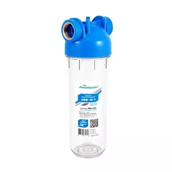 Фильтр дозатор Аквабрайт АБФ-КФС-10/1 полифосфата против накипи 10SL, 1" ВР, пластик, прозрачный