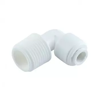 Фитинг Гейзер 44431 угловой 1/4" - 3/8" трубка-резьба