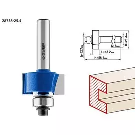 Фреза фальцевая Зубр Профессионал 28758-25.4 25.4x13мм, хвостовик 8мм