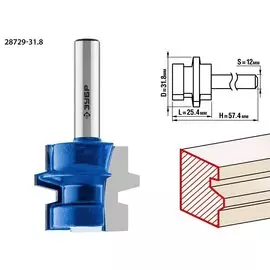 Фреза комбинированная Зубр Профессионал 28729-31.8 универсальная, 31,8x26мм, хвостовик 12мм