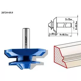 Фреза кромочная Зубр Профессионал 28724-69.9 для углового сращивания, 69,9x30мм