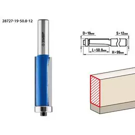 Фреза кромочная Зубр Профессионал 28727-19-50.8-12 с нижним подшипником, 19x50.8мм, хвостовик 12мм