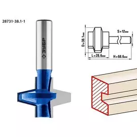 Фреза пазо-шиповая Зубр Профессионал 28731-38.1-1 наборная, 38.1x28,6мм, хвостовик 12мм