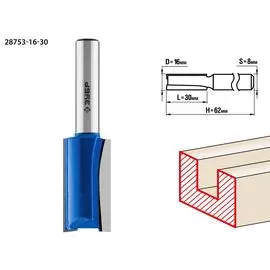 Фреза пазовая прямая Зубр Профессионал 28753-16-30 16x30мм, хвостовик 8мм