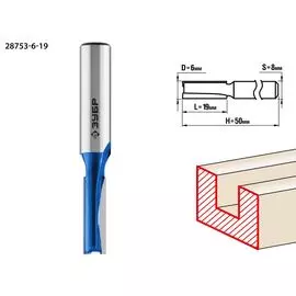Фреза пазовая прямая Зубр Профессионал 28753-6-19 6x19мм, хвостовик 8мм