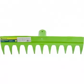 Грабли пластиковые Сибртех 61736 380 мм, 11 прямых зубьев, усиленные, без черенка