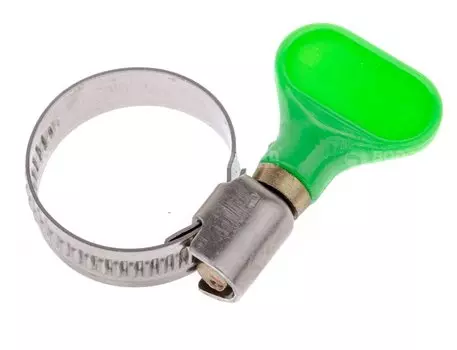 Хомут обжимной из нерж. сталь 16-25 мм, с бабочкой (1 шт)