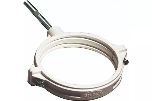 Хомут Синикон 50 со шпилькой и дюбелем, белый