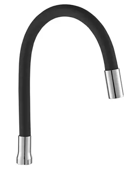 Излив Ростовская мануфактура E352A, гибкий, силиконовый, черный