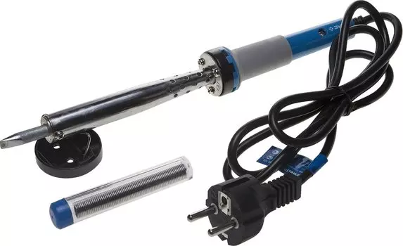 Электропаяльник Зубр ЭКСПЕРТ 55402-100 2-комп. рукоятка, жало "ДСС", форма клин, 100Вт