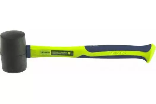 Киянка Сибртех 11164 450г черная резина фиберглассовая рукоятка