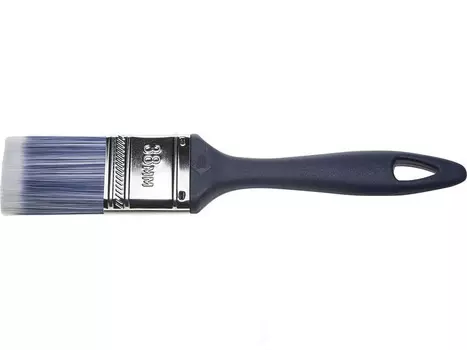 Кисть плоская Зубр "Аква-Мастер"-"КП-13" 4-01013-038 , искусственная щетина, пластмассовая ручка, 38мм