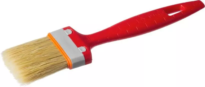 Кисть плоская Зубр Универсал-Стандарт 01015-075, натуральная щетина, пластмассовая ручка, 3"/75мм