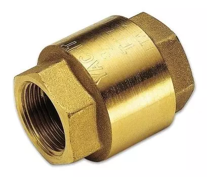 Клапан обратный Tiemme, 3/4" ВР с металлической мембраной, латунь
