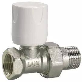 Клапан RD111 1/2" НРхМ24 Т1 ручная регулировка, 10бар, t-120*С прямой, для м/п и PPR труб, никель