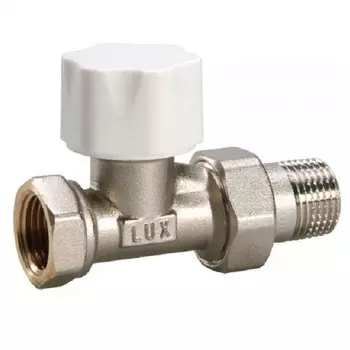 Клапан RD201 1/2" ВР-НР Т1 для терморегулятора 10бар, t-120*С прямой для стальных труб, никель