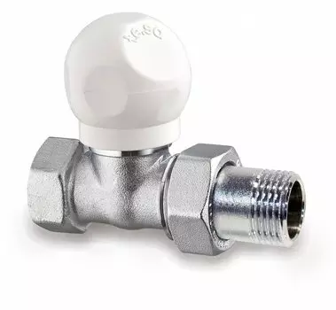 Клапан Te-Sa 102-05 3/4” ВР-НР ручная регулировка, прямой для стальных труб, 10бар, t-100*С, никель