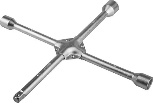 Ключ-крест Зубр ЭКСПЕРТ 27547 автомобильный оцинкованный усиленный, 17-19-22-1/2