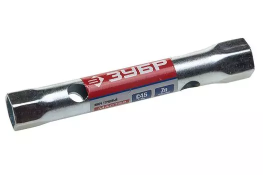 Ключ Зубр Мастер 27162-10-12 торцовый, трубчатый двухсторонний, прямой, 10х12мм